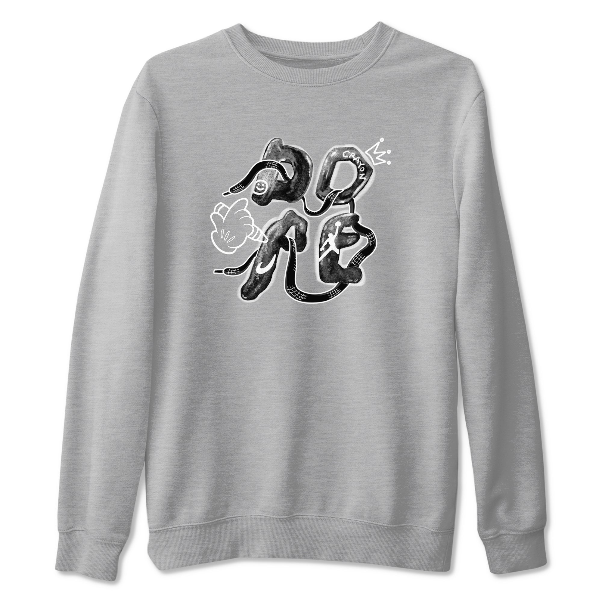 AJ1 Wolf Grey shirts to match jordans Dope sneaker match tees Air Jordan 1 Wolf Grey SNRT Sneaker Tees streetwear brand Heather Grey 2 unisex cotton tee