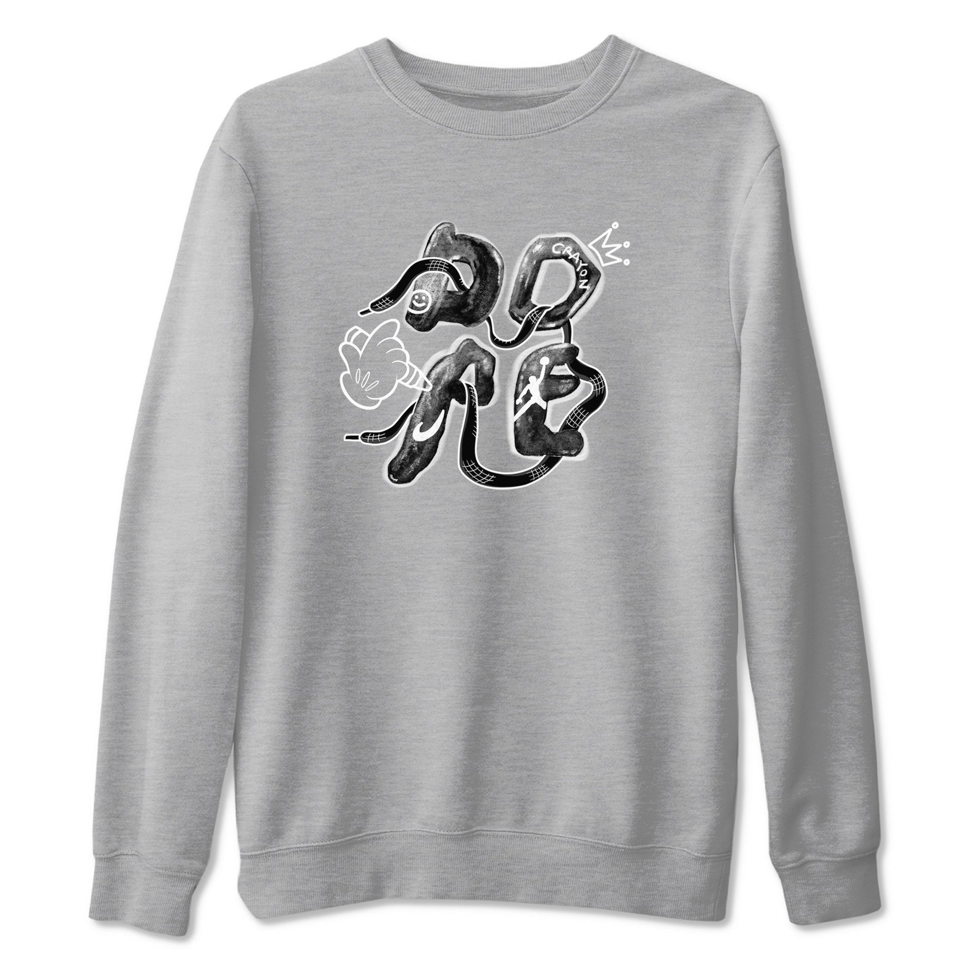 AJ1 Wolf Grey shirts to match jordans Dope sneaker match tees Air Jordan 1 Wolf Grey SNRT Sneaker Tees streetwear brand Heather Grey 2 unisex cotton tee