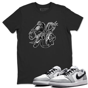 AJ1 Wolf Grey shirts to match jordans Dope sneaker match tees Air Jordan 1 Wolf Grey SNRT Sneaker Tees streetwear brand Black 1 unisex cotton tee