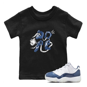 11s Diffused Blue shirts to match jordans Dope sneaker match tees Air Jordan 11 Diffused Blue SNRT Sneaker Tees streetwear brand Baby and Youth Black 1 cotton tee