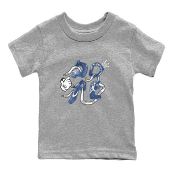 11s Diffused Blue shirts to match jordans Dope sneaker match tees Air Jordan 11 Diffused Blue SNRT Sneaker Tees streetwear brand Baby and Youth Heather Grey 2 cotton tee