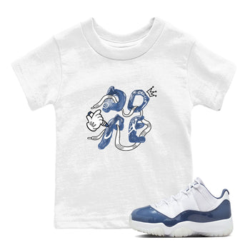 11s Diffused Blue shirts to match jordans Dope sneaker match tees Air Jordan 11 Diffused Blue SNRT Sneaker Tees streetwear brand Baby and Youth White 1 cotton tee