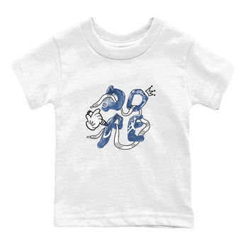 11s Diffused Blue shirts to match jordans Dope sneaker match tees Air Jordan 11 Diffused Blue SNRT Sneaker Tees streetwear brand Baby and Youth White 2 cotton tee