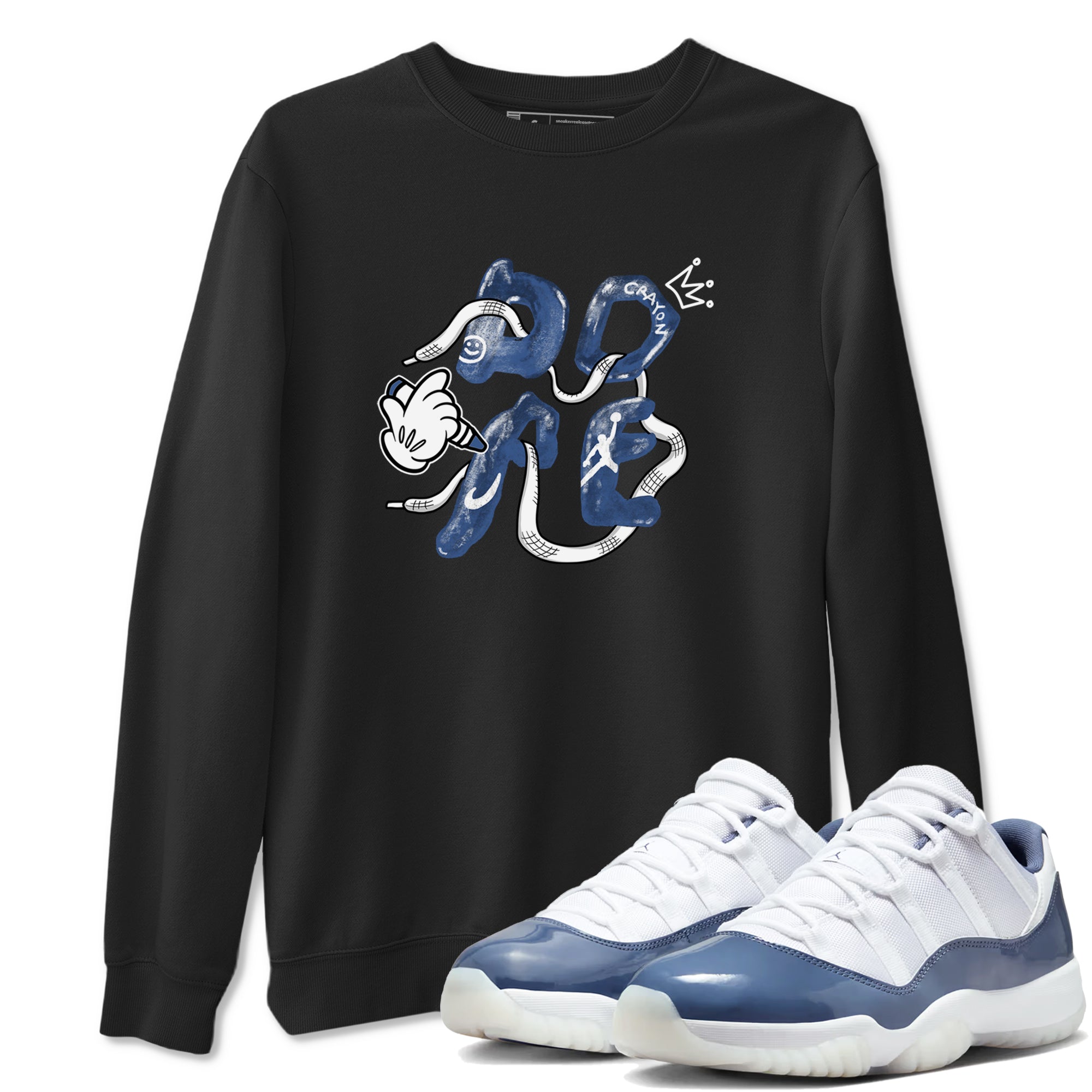 11s Diffused Blue shirts to match jordans Dope sneaker match tees Air Jordan 11 Diffused Blue SNRT Sneaker Tees streetwear brand Black 1 unisex cotton tee