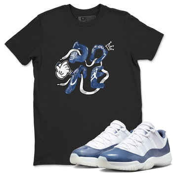 11s Diffused Blue shirts to match jordans Dope sneaker match tees Air Jordan 11 Diffused Blue SNRT Sneaker Tees streetwear brand Black 1 unisex cotton tee