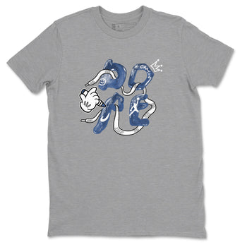 11s Diffused Blue shirts to match jordans Dope sneaker match tees Air Jordan 11 Diffused Blue SNRT Sneaker Tees streetwear brand Heather Grey 2 unisex cotton tee