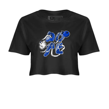 12s Blueberry shirts to match jordans Dope sneaker match tees Air Jordan 12 Blueberry SNRT Sneaker Release Tees unisex cotton Black 2 Crop Shirts