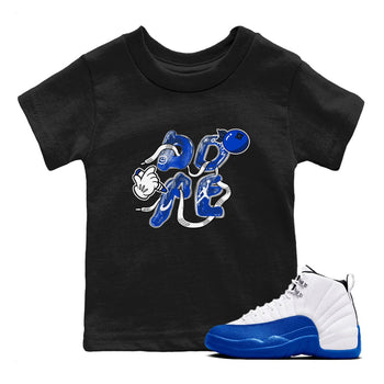 12s Blueberry shirts to match jordans Dope sneaker match tees Air Jordan 12 Blueberry SNRT Sneaker Release Tees Youth Baby Black 1 crew neck shirts