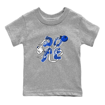 12s Blueberry shirts to match jordans Dope sneaker match tees Air Jordan 12 Blueberry SNRT Sneaker Release Tees Youth Baby Heather Grey 2 crew neck shirts