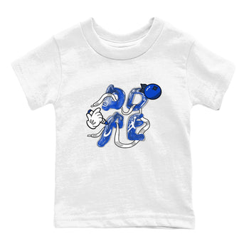 12s Blueberry shirts to match jordans Dope sneaker match tees Air Jordan 12 Blueberry SNRT Sneaker Release Tees Youth Baby White 2 crew neck shirts