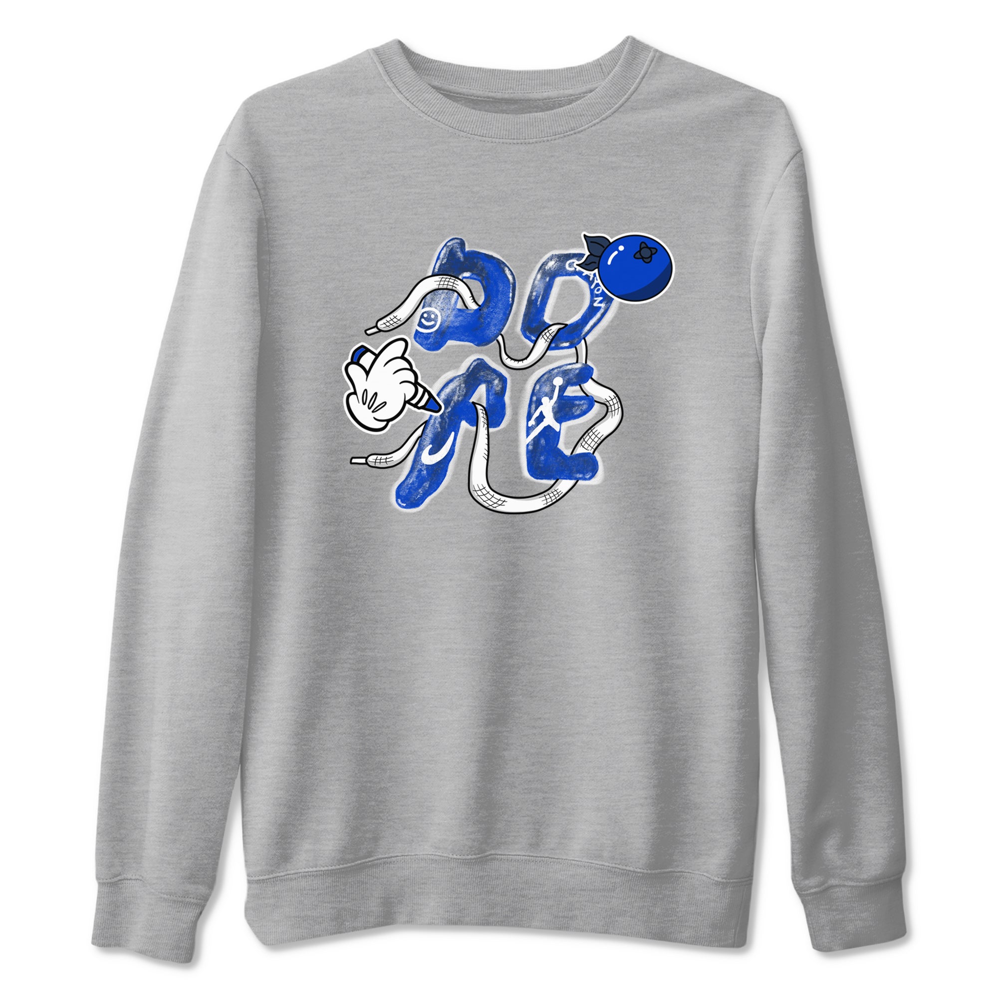 12s Blueberry shirts to match jordans Dope sneaker match tees Air Jordan 12 Blueberry SNRT Sneaker Release Tees unisex cotton Heather Grey 2 crew neck shirts