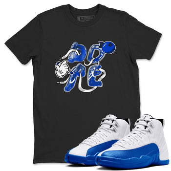12s Blueberry shirts to match jordans Dope sneaker match tees Air Jordan 12 Blueberry SNRT Sneaker Release Tees unisex cotton Black 1 crew neck shirts