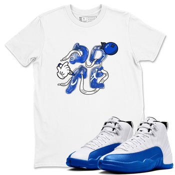 12s Blueberry shirts to match jordans Dope sneaker match tees Air Jordan 12 Blueberry SNRT Sneaker Release Tees unisex cotton White 1 crew neck shirts