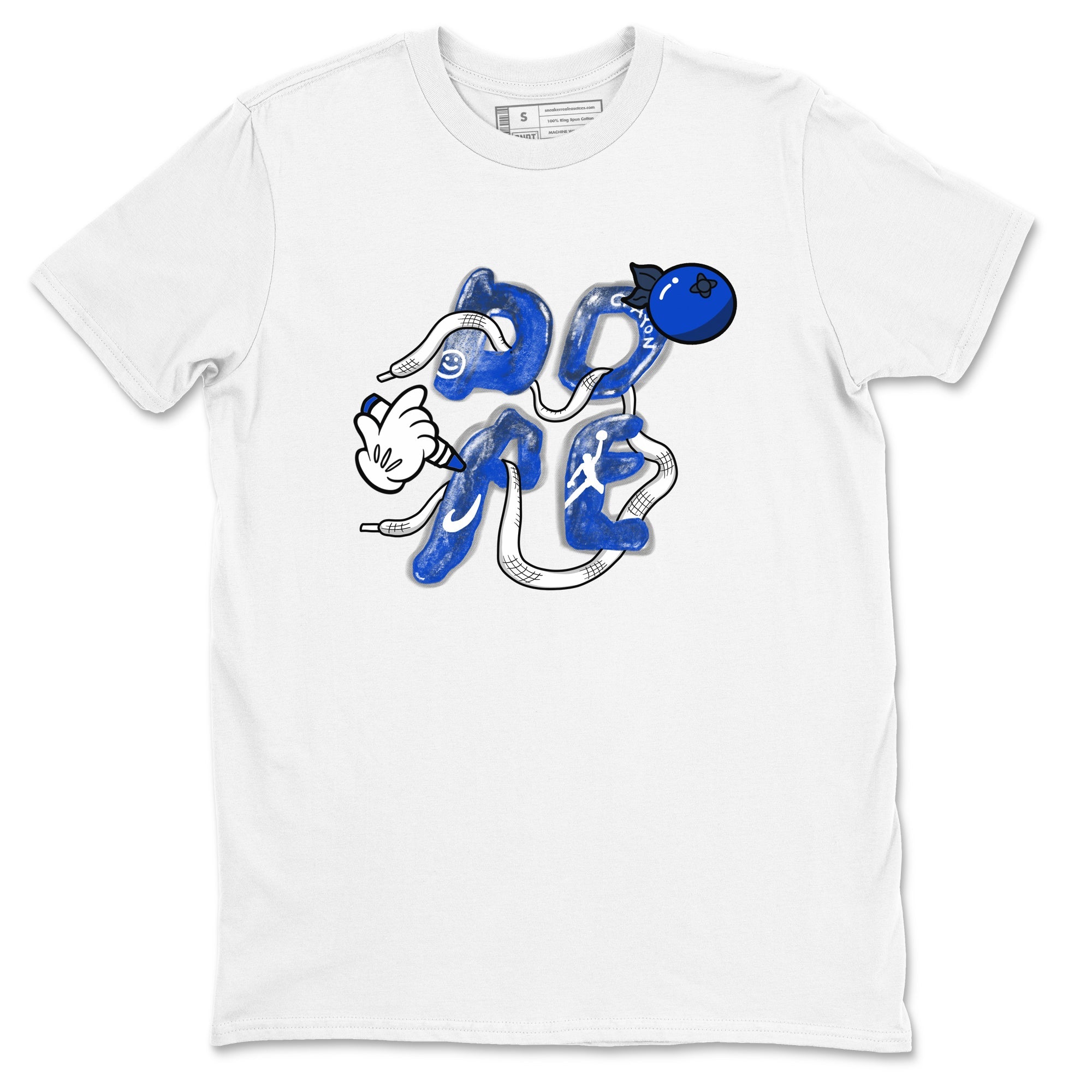 12s Blueberry shirts to match jordans Dope sneaker match tees Air Jordan 12 Blueberry SNRT Sneaker Release Tees unisex cotton White 2 crew neck shirts