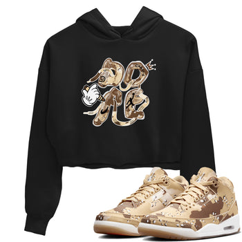 3s Desert Camo shirts to match jordans Dope sneaker match tees Air Jordan 3 Desert Camo SNRT Sneaker Tees streetwear brand Black 1 crop tee