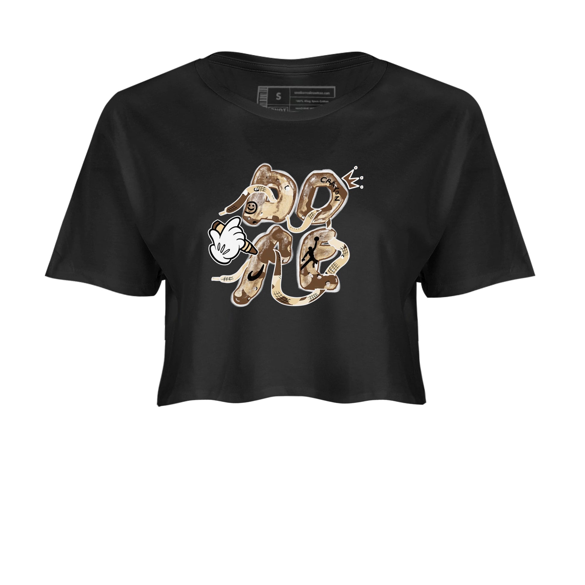 3s Desert Camo shirts to match jordans Dope sneaker match tees Air Jordan 3 Desert Camo SNRT Sneaker Tees streetwear brand Black 2 crop tee
