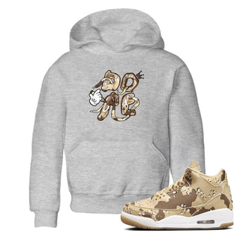 3s Desert Camo shirts to match jordans Dope sneaker match tees Air Jordan 3 Desert Camo SNRT Sneaker Tees streetwear brand Baby and Youth Heather Grey 1 cotton tee