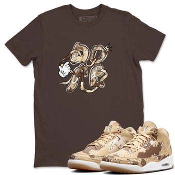 3s Desert Camo shirts to match jordans Dope sneaker match tees Air Jordan 3 Desert Camo SNRT Sneaker Tees streetwear brand Dark Chocolate 1 unisex cotton tee