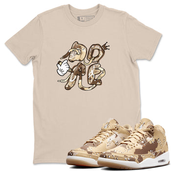 3s Desert Camo shirts to match jordans Dope sneaker match tees Air Jordan 3 Desert Camo SNRT Sneaker Tees streetwear brand Sand 1 unisex cotton tee