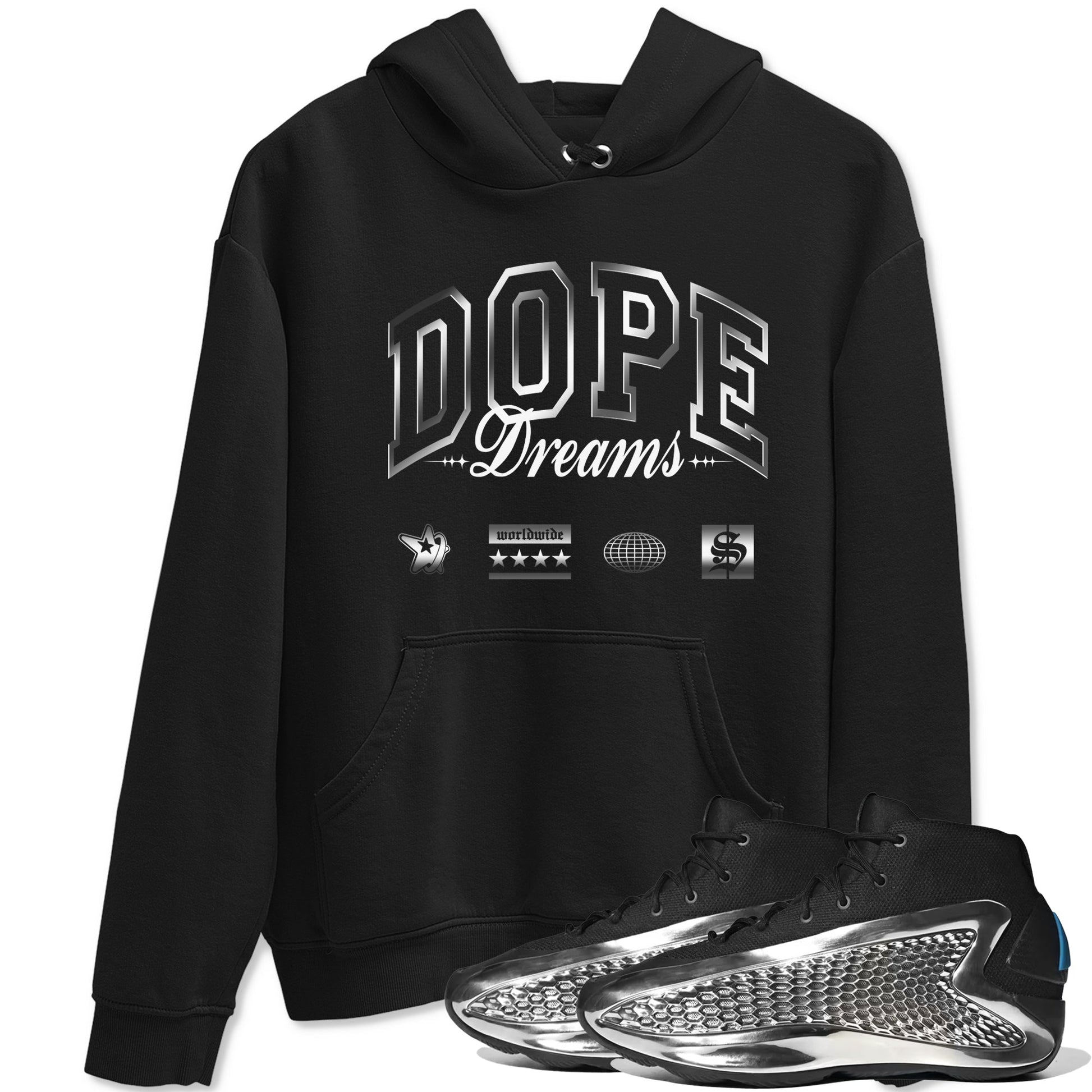 AE 1 Silver Metallic shirts to match jordans Dope Dreams graphic tees AE 1 Silver Metallic t shirts to match sneakers SNRT Sneaker Tees unisex cotton Black 1 shirts