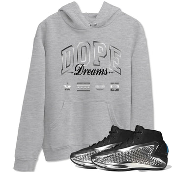 AE 1 Silver Metallic shirts to match jordans Dope Dreams graphic tees AE 1 Silver Metallic t shirts to match sneakers SNRT Sneaker Tees unisex cotton Heather Grey 1 shirts