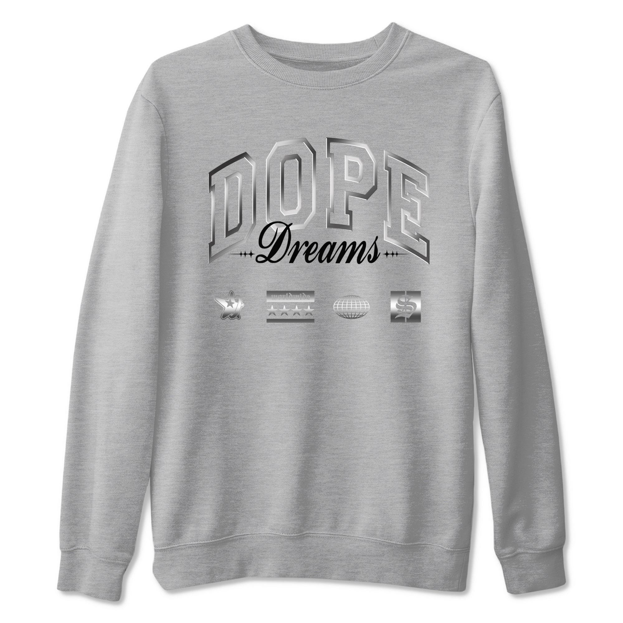 AE 1 Silver Metallic shirts to match jordans Dope Dreams graphic tees AE 1 Silver Metallic t shirts to match sneakers SNRT Sneaker Tees unisex cotton Heather Grey 2 shirts