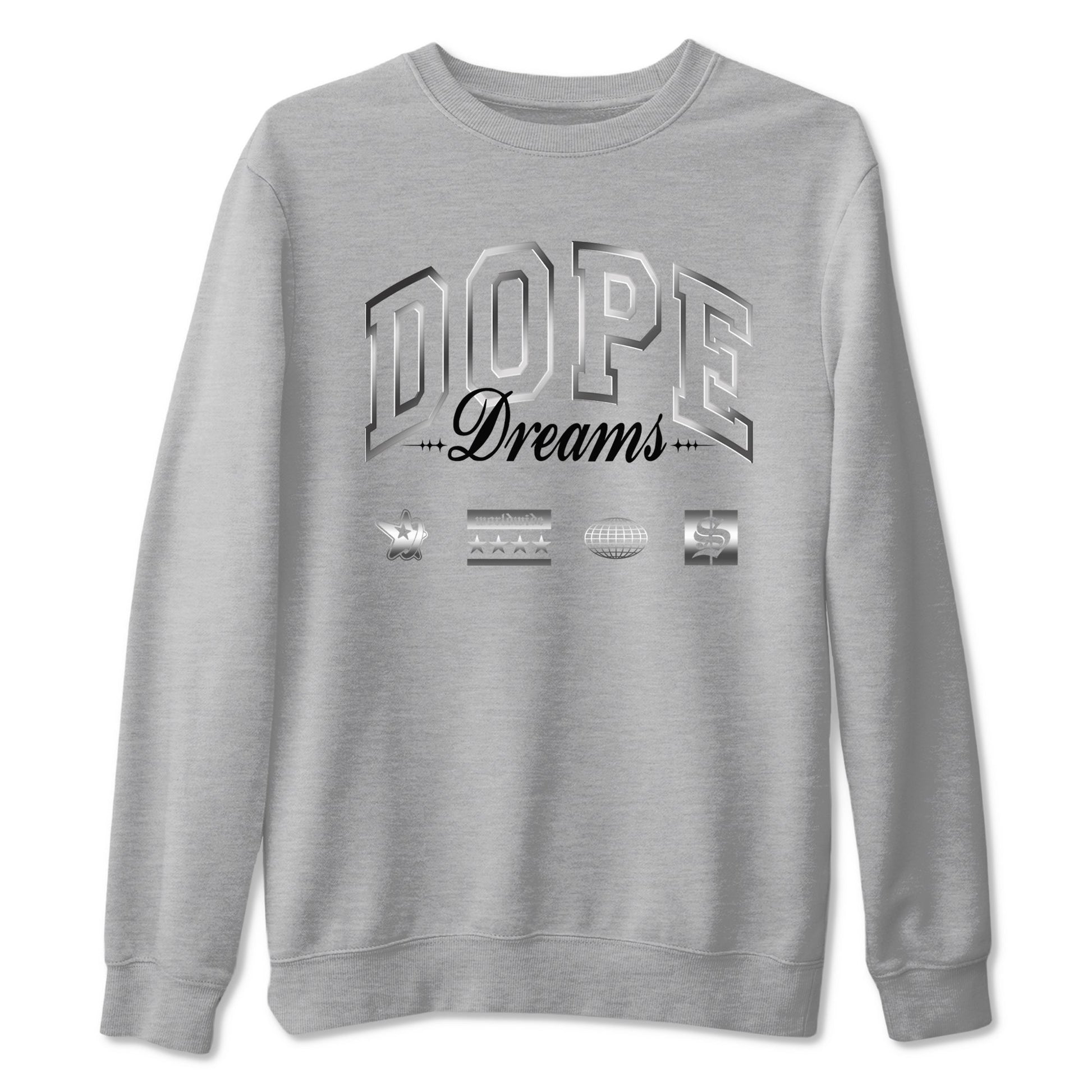 AE 1 Silver Metallic shirts to match jordans Dope Dreams graphic tees AE 1 Silver Metallic t shirts to match sneakers SNRT Sneaker Tees unisex cotton Heather Grey 2 shirts