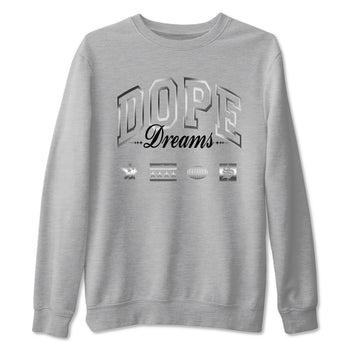 AE 1 Silver Metallic shirts to match jordans Dope Dreams graphic tees AE 1 Silver Metallic t shirts to match sneakers SNRT Sneaker Tees unisex cotton Heather Grey 2 shirts