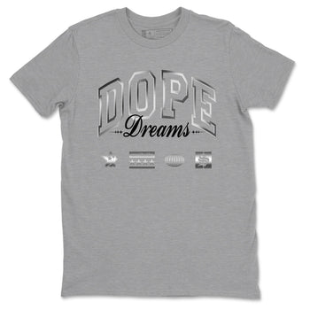 AE 1 Silver Metallic shirts to match jordans Dope Dreams graphic tees AE 1 Silver Metallic t shirts to match sneakers SNRT Sneaker Tees unisex cotton Heather Grey 2 shirts