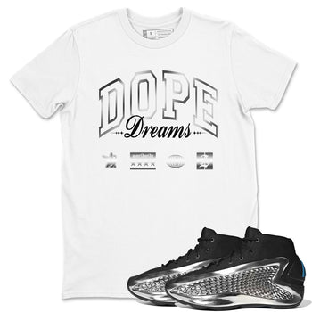 AE 1 Silver Metallic shirts to match jordans Dope Dreams graphic tees AE 1 Silver Metallic t shirts to match sneakers SNRT Sneaker Tees unisex cotton White 1 shirts