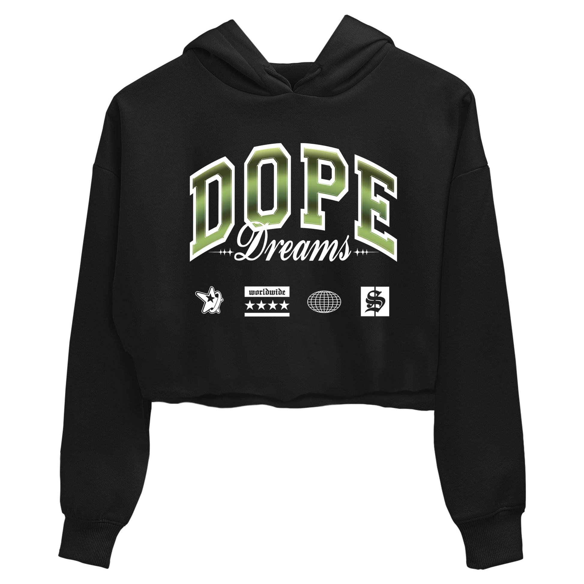 Sneaker match tees – Sneaker Tees To Match Air Foamposite One Pine Green Shoes – Dope Dreams Crop T-Shirt Black 2