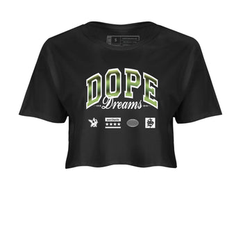 Sneaker match tees – Sneaker Tees To Match Air Foamposite One Pine Green Shoes – Dope Dreams Crop T-Shirt Black 2