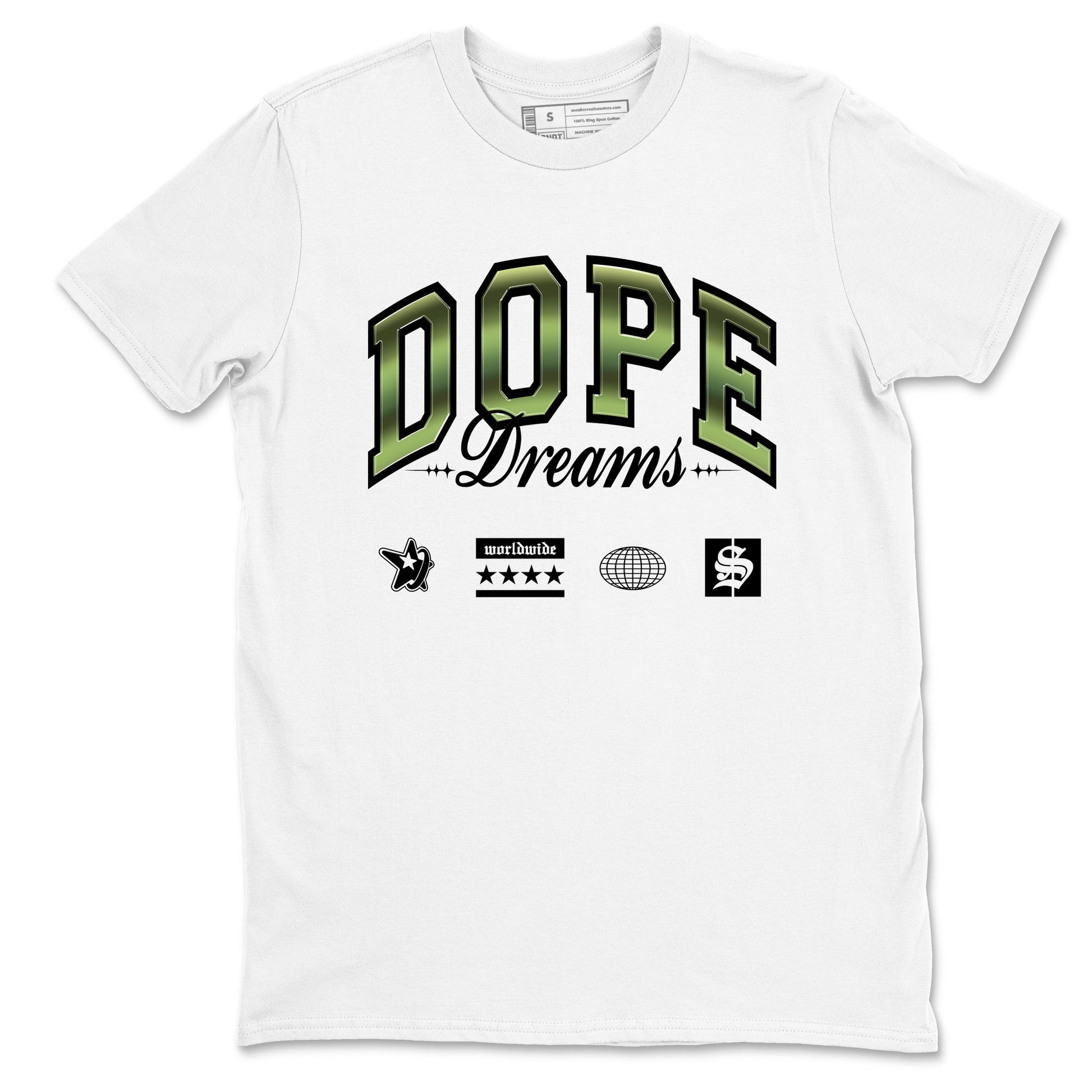 Sneaker match tees – Sneaker Tees To Match Air Foamposite One Pine Green Shoes – Dope Dreams Tee White 2