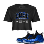 Air Foamposite One Royal shirts to match jordans Dope Dreams sneaker match tees Air Foamposite One Royal SNRT Sneaker Release Tees unisex cotton Black 1 Crop Shirts