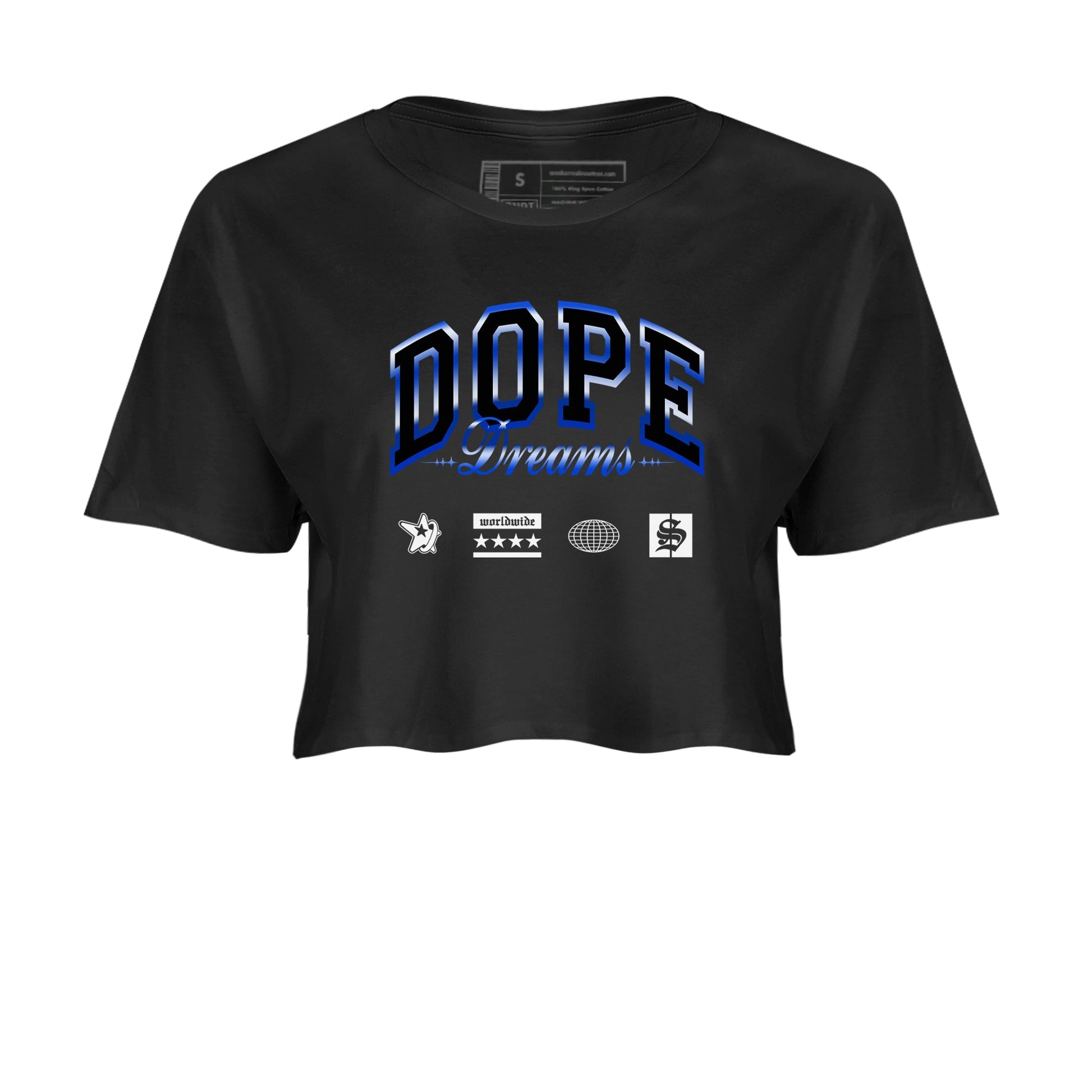 Air Foamposite One Royal shirts to match jordans Dope Dreams sneaker match tees Air Foamposite One Royal SNRT Sneaker Release Tees unisex cotton Black 2 Crop Shirts