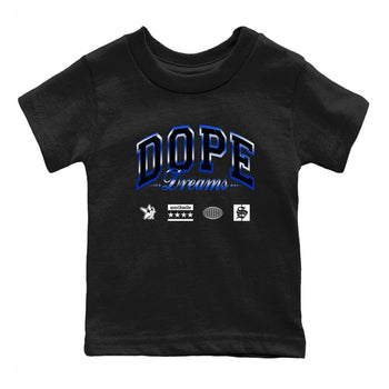 Air Foamposite One Royal shirts to match jordans Dope Dreams sneaker match tees Air Foamposite One Royal SNRT Sneaker Release Tees Youth Baby Black 2 crew neck shirts