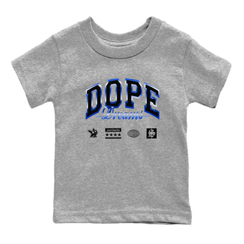 Air Foamposite One Royal shirts to match jordans Dope Dreams sneaker match tees Air Foamposite One Royal SNRT Sneaker Release Tees Youth Baby Heather Grey 2 crew neck shirts