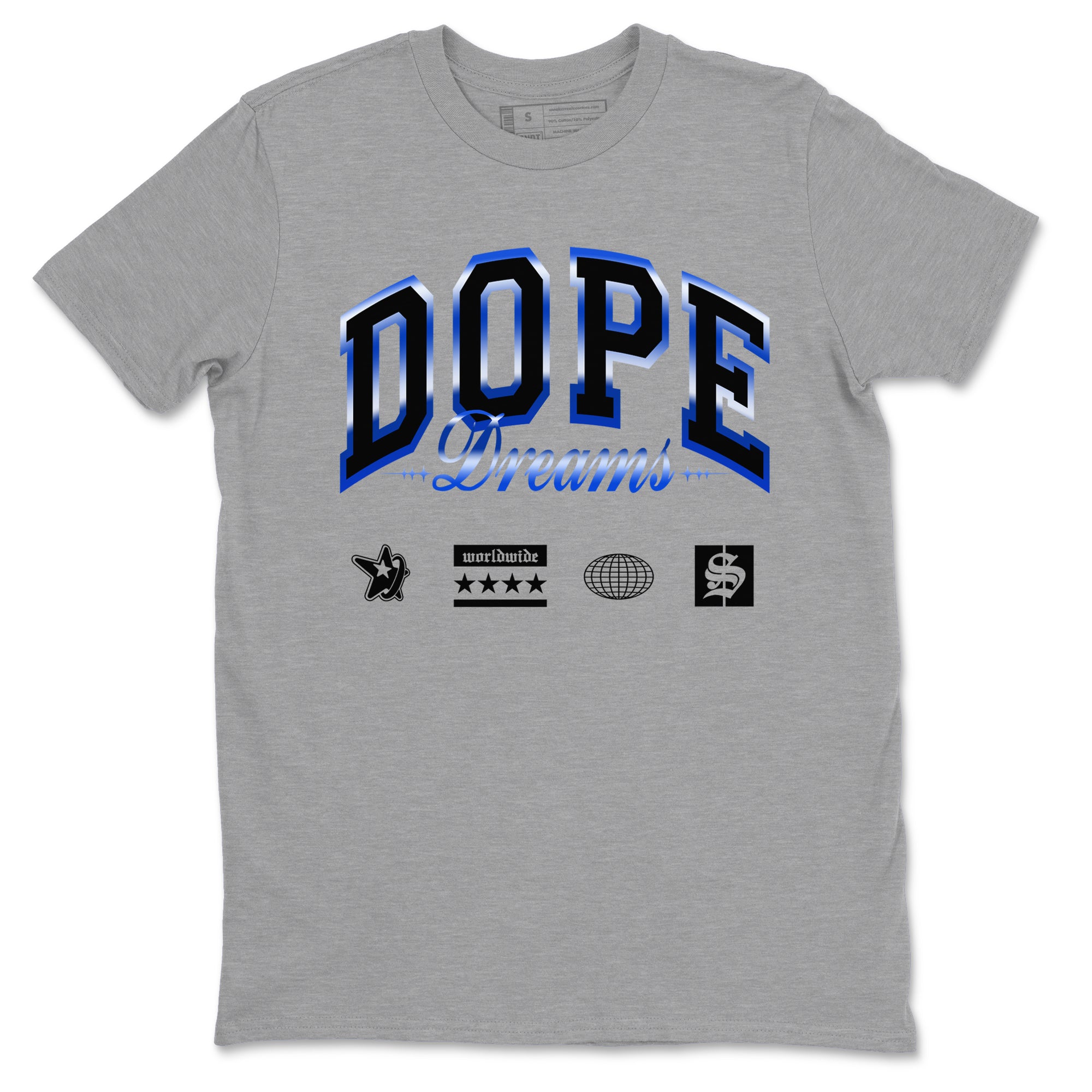 Air Foamposite One Royal shirts to match jordans Dope Dreams sneaker match tees Air Foamposite One Royal SNRT Sneaker Release Tees unisex cotton Heather Grey 2 crew neck shirts