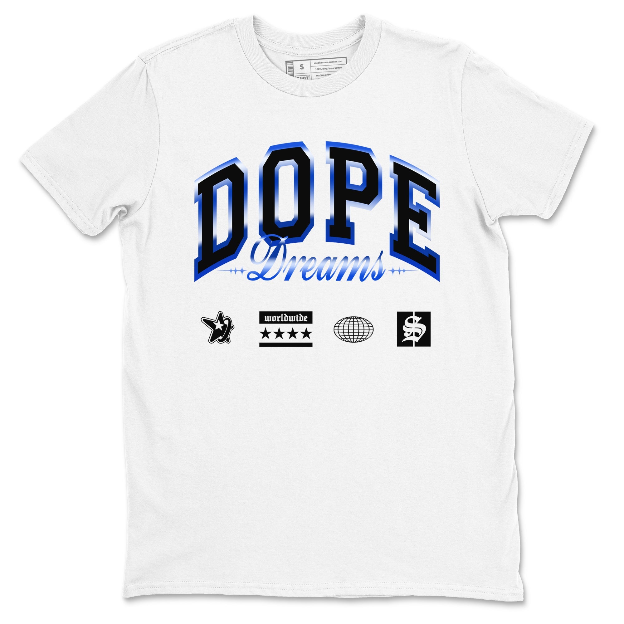 Air Foamposite One Royal shirts to match jordans Dope Dreams sneaker match tees Air Foamposite One Royal SNRT Sneaker Release Tees unisex cotton White 2 crew neck shirts