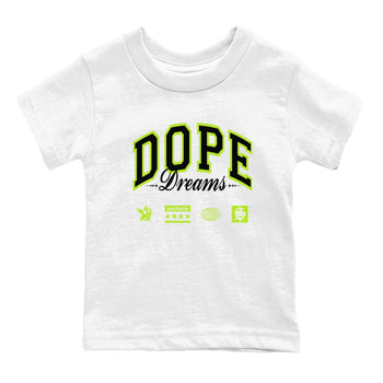 AF1 Volt shirts to match jordans Dope Dreams sneaker match tees Air Force 1 Volt match shoes to clothes SNRT Sneaker Tees Youth Baby White 2 tee
