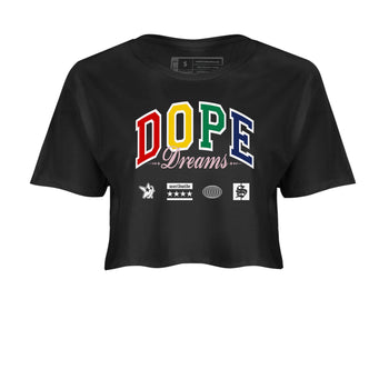 AF 3 Nigo shirtsto match jordans Dope Dreams sneaker match tees Air Force 3 Low x Nigo Blue Void and Tour Yellow match shoes to clothes SNRT Sneaker Tees unisex cotton Black 2 crop tee