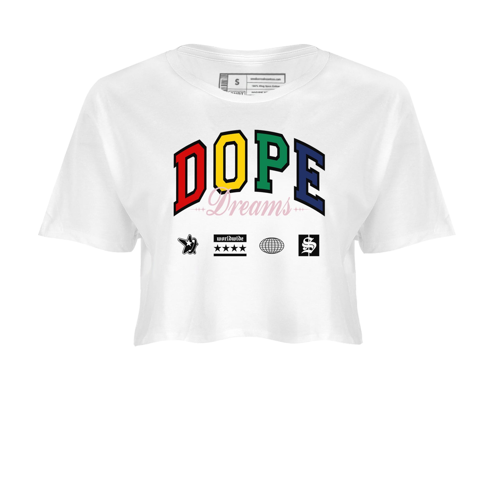 AF 3 Nigo shirtsto match jordans Dope Dreams sneaker match tees Air Force 3 Low x Nigo Blue Void and Tour Yellow match shoes to clothes SNRT Sneaker Tees unisex cotton White 2 crop tee