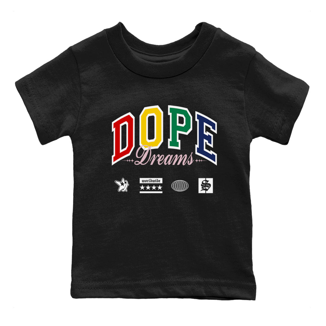 AF 3 Nigo shirtsto match jordans Dope Dreams sneaker match tees Air Force 3 Low x Nigo Blue Void and Tour Yellow match shoes to clothes SNRT Sneaker Tees Youth Baby Black 2 tee
