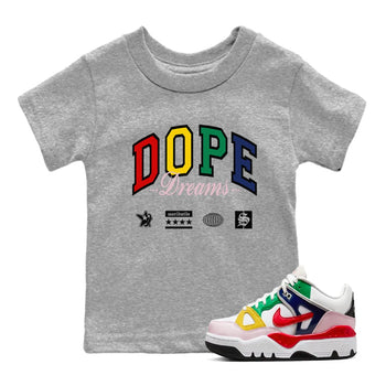 AF 3 Nigo shirtsto match jordans Dope Dreams sneaker match tees Air Force 3 Low x Nigo Blue Void and Tour Yellow match shoes to clothes SNRT Sneaker Tees Youth Baby Heather Grey 1 tee
