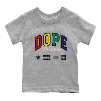 AF 3 Nigo shirtsto match jordans Dope Dreams sneaker match tees Air Force 3 Low x Nigo Blue Void and Tour Yellow match shoes to clothes SNRT Sneaker Tees Youth Baby Heather Grey 2 tee