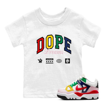 AF 3 Nigo shirtsto match jordans Dope Dreams sneaker match tees Air Force 3 Low x Nigo Blue Void and Tour Yellow match shoes to clothes SNRT Sneaker Tees Youth Baby White 1 tee