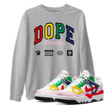 AF 3 Nigo shirtsto match jordans Dope Dreams sneaker match tees Air Force 3 Low x Nigo Blue Void and Tour Yellow match shoes to clothes SNRT Sneaker Tees unisex cotton Heather Grey 1 shirts