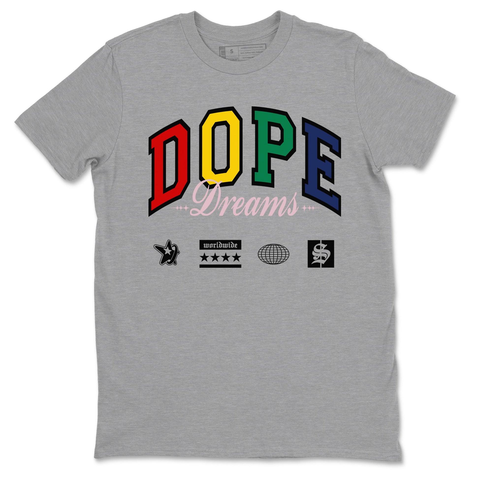 AF 3 Nigo shirtsto match jordans Dope Dreams sneaker match tees Air Force 3 Low x Nigo Blue Void and Tour Yellow match shoes to clothes SNRT Sneaker Tees unisex cotton Heather Grey 2 shirts