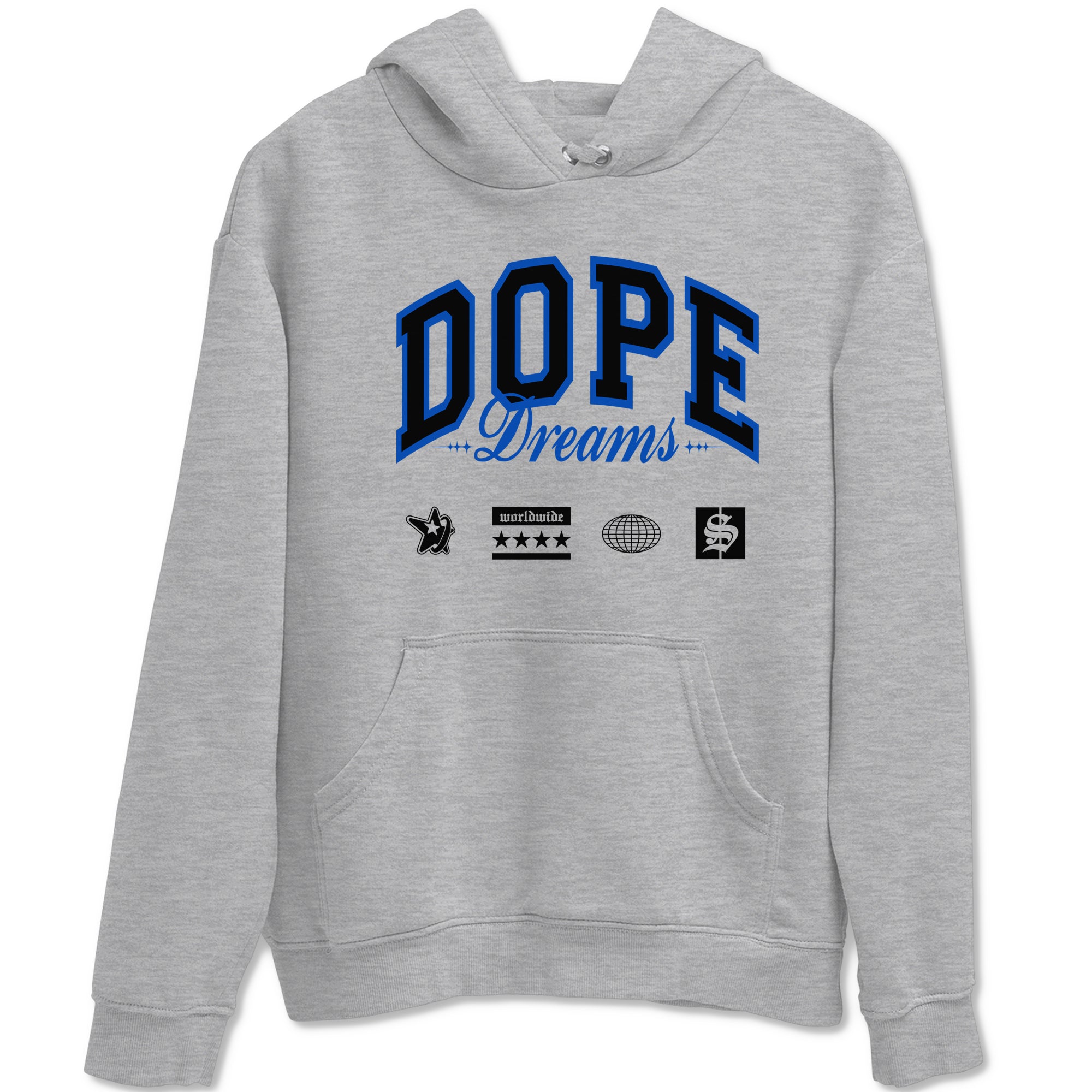 1s Game Royal shirts to match jordans Dope Dreams sneaker match tees Air Jordan 1 Game Royal SNRT Sneaker Release Tees unisex cotton Heather Grey 2 crew neck shirts