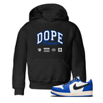 1s Game Royal shirts to match jordans Dope Dreams sneaker match tees Air Jordan 1 Game Royal SNRT Sneaker Release Tees Youth Baby Black 1 crew neck shirts